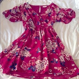 Pretty pink floral sundress
